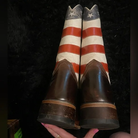 American flag men’s boots - Picture 6 of 7